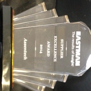 Assentech wins Supplier Excellence Award from Eastman Chemicals
